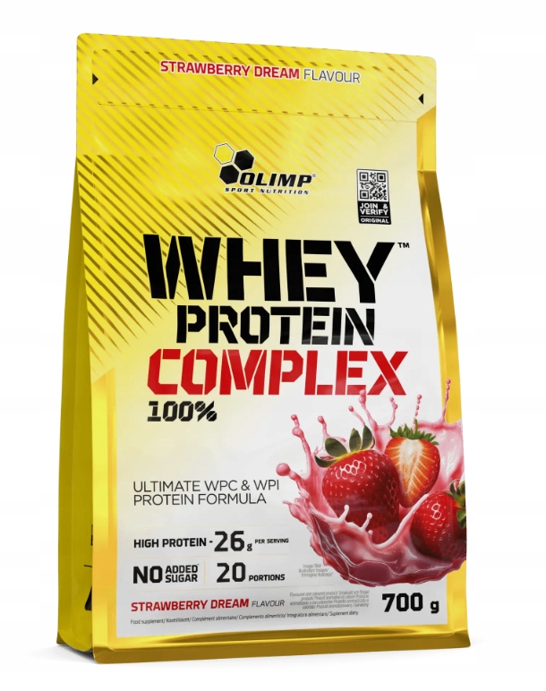 Olimp Whey Protein Complex 100% 700 g Strawberry Syrovátkový Koncentrát Doplněk Stravy