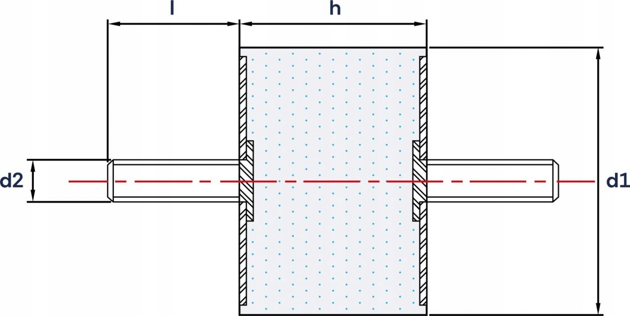 Wibroizolator Typ A 20X20 M10X25 Marka inna