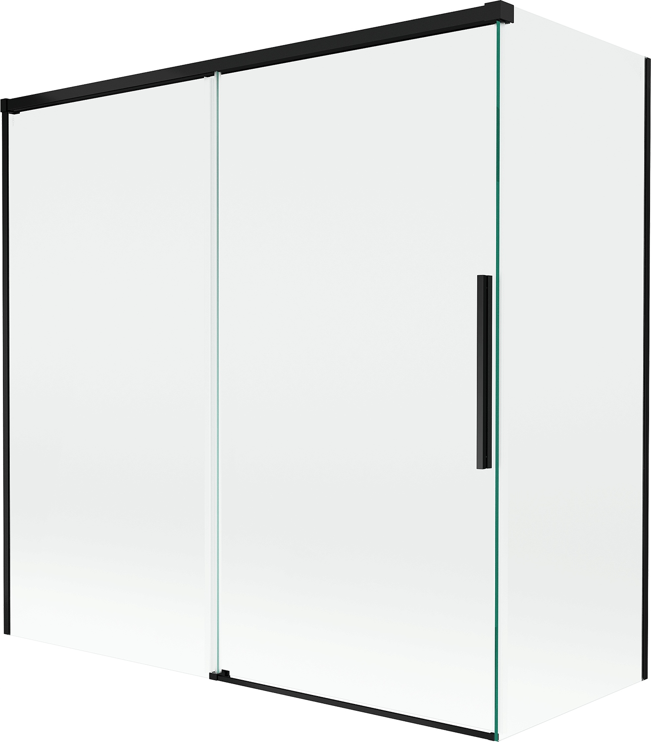 Mexen Rox Parawan Nawannowy 2-SKRZYDŁOWY 160 70X150 CM Transparent Czarny