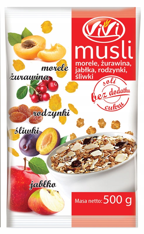 Levně 5X VIVI Musli polské ovoce 500 g
