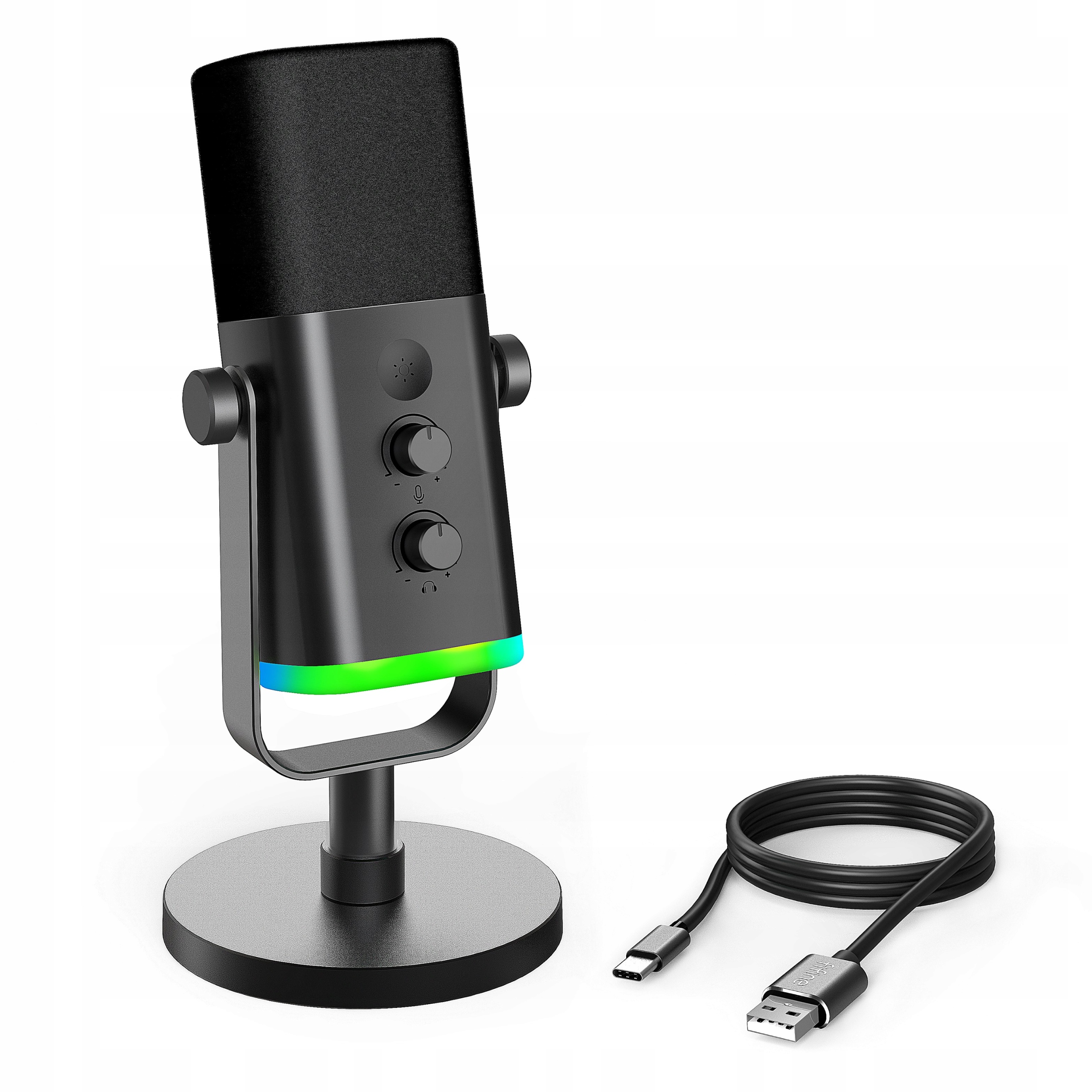 Studyjny Mikrofon Dynamiczny Xlr/usb Fifine AM8 Rgb Czarny