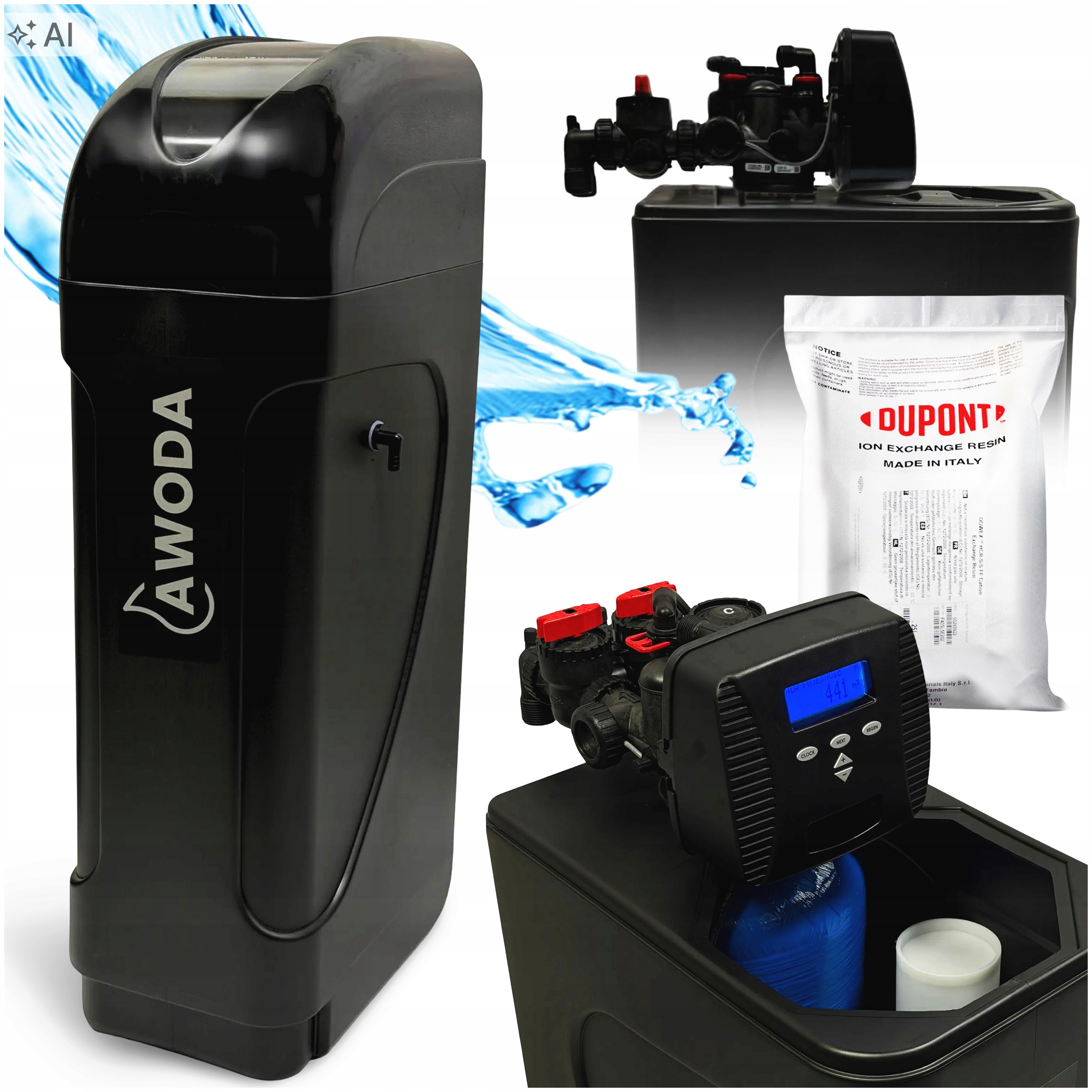 Zmiękczacz wody Awoda Crystal Clack IA 25L – nowoczesny model z ergonomiczną obudową