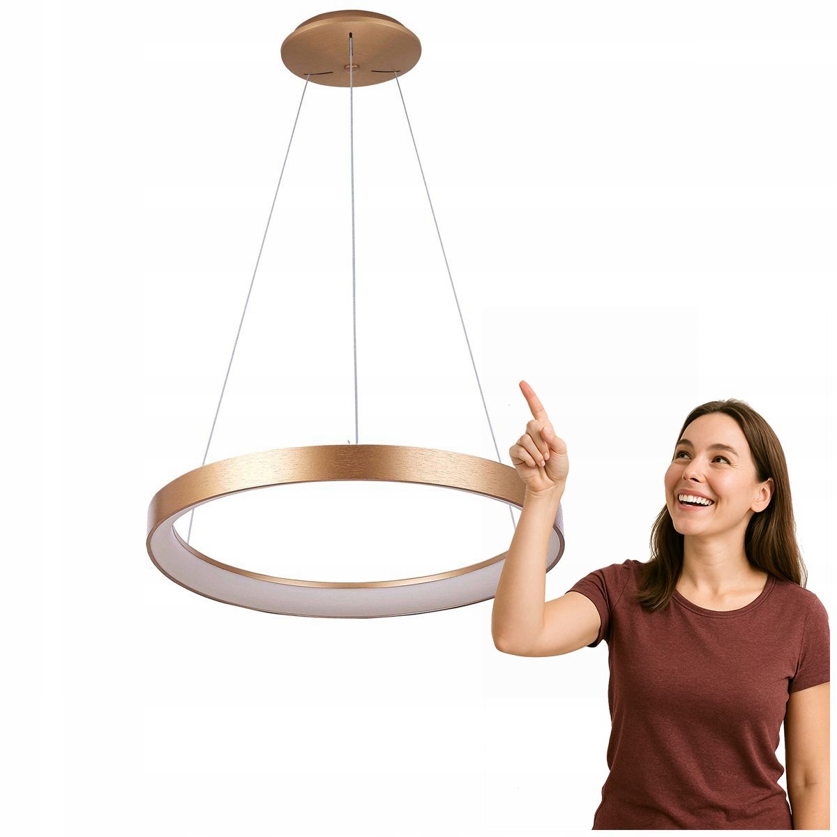 Závesná Led lampa Vico Zlatá 48W Nastaviteľná, Italux