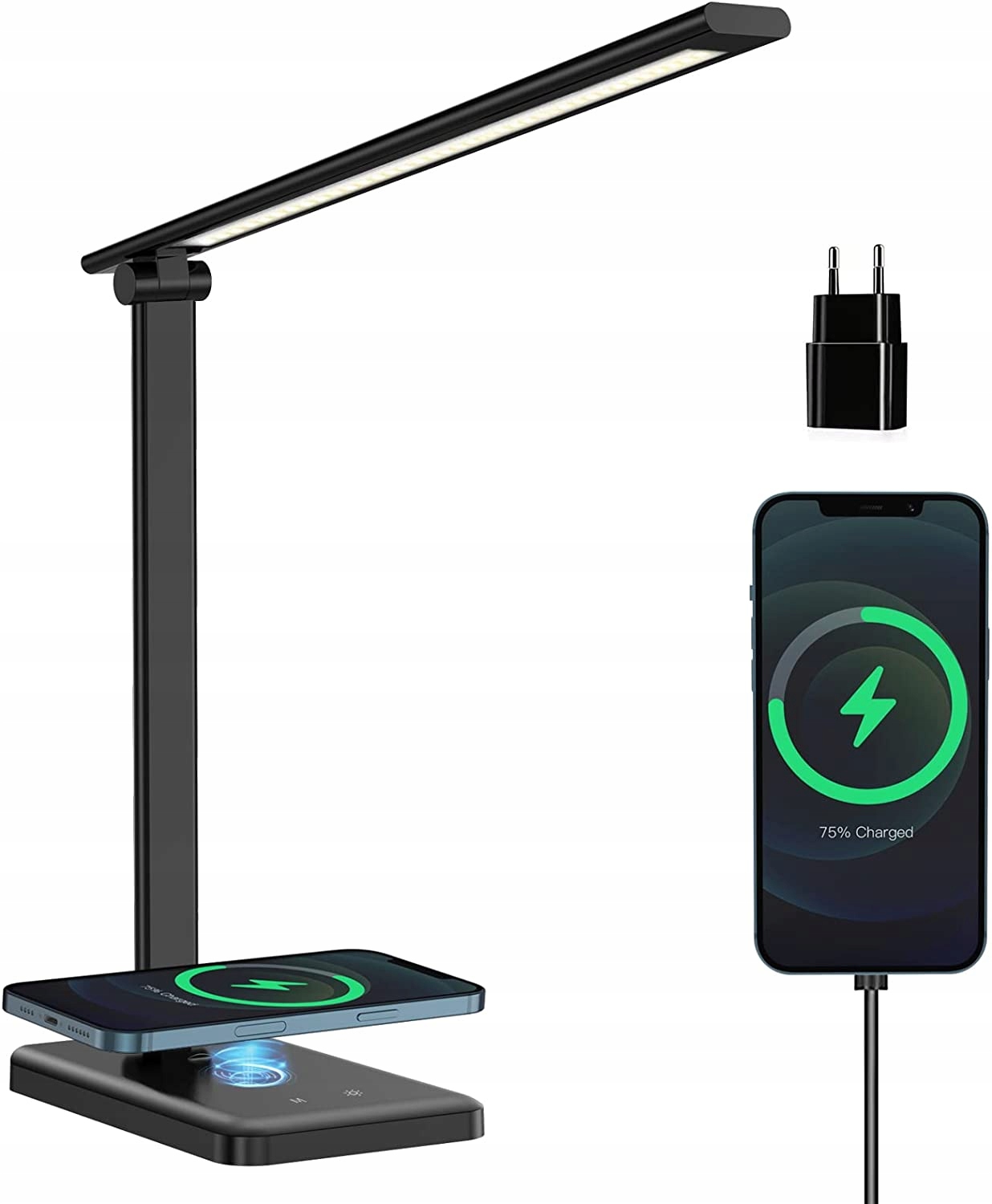 Lampka Na Biurko Led Szkolna Ładowarka Indukcyjna Biurkowa Usb Dotykowa