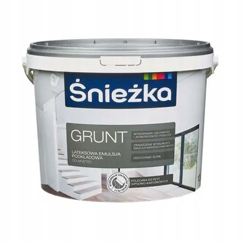 ŚNIEŻKA Grunt Biały Głęboki Mat 10 l