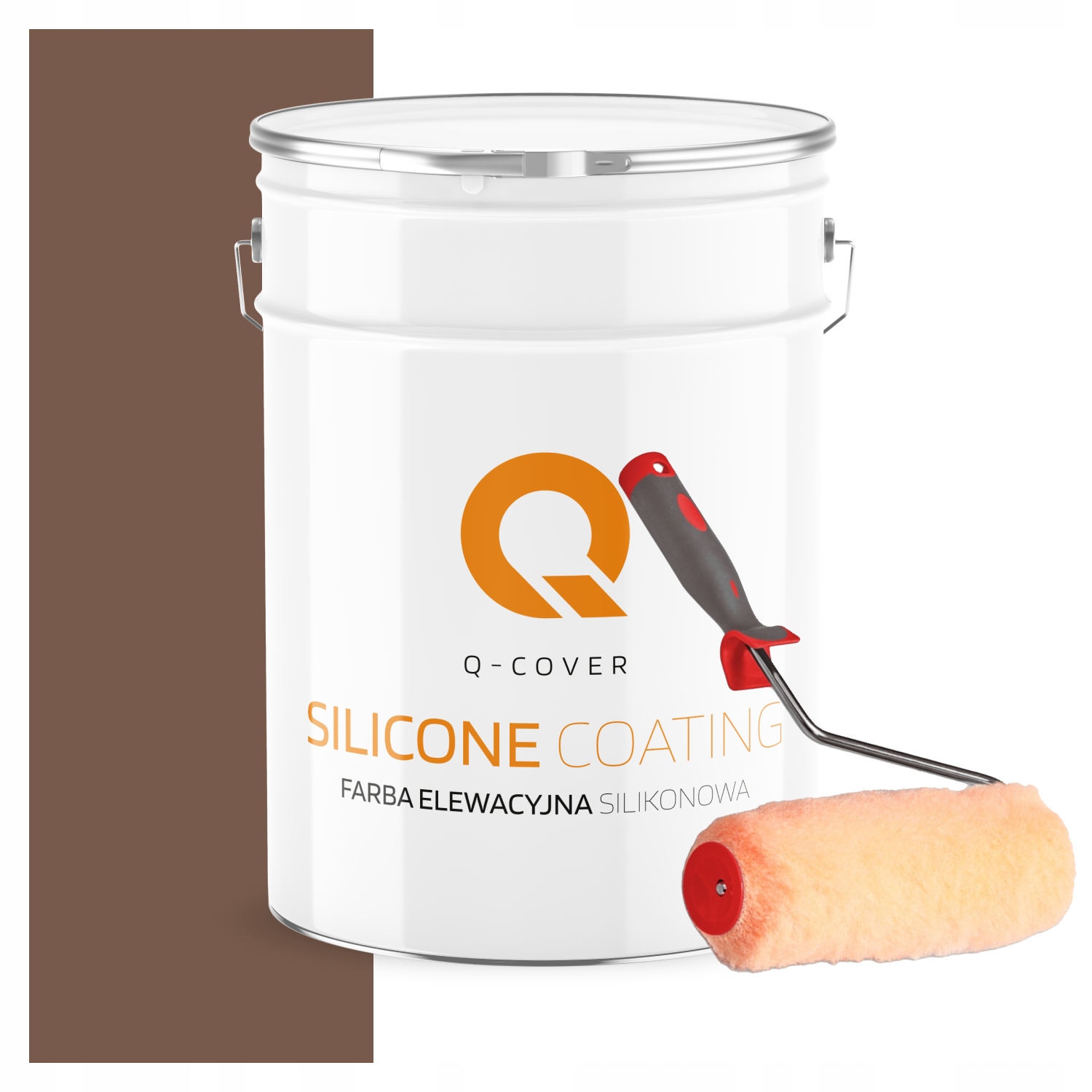 Vonkajšia fasádna farba na omietku 10L Farba Čokoládová valček