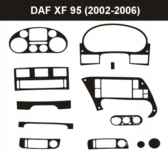DAF XF 95 OKLEINY KOKPITU PANEL OKLEINA CARBON 3D Width 40 cm