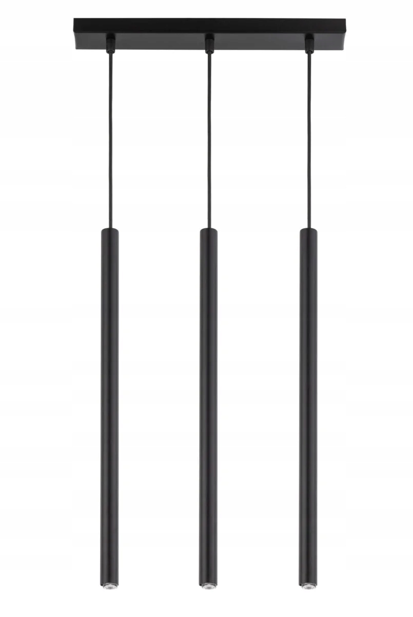 Moderná dekoratívna trojitá závesná lampa čierna nad stôl a ostrovček Sigma