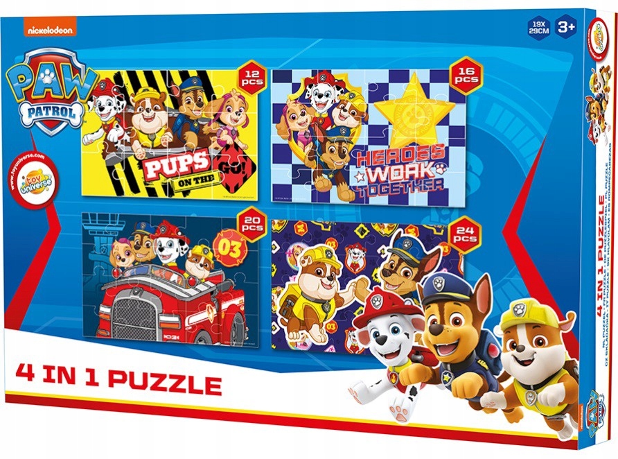 

Puzzle Psi Patrol Paw 4w1 Dla 3 4 5+ Latka