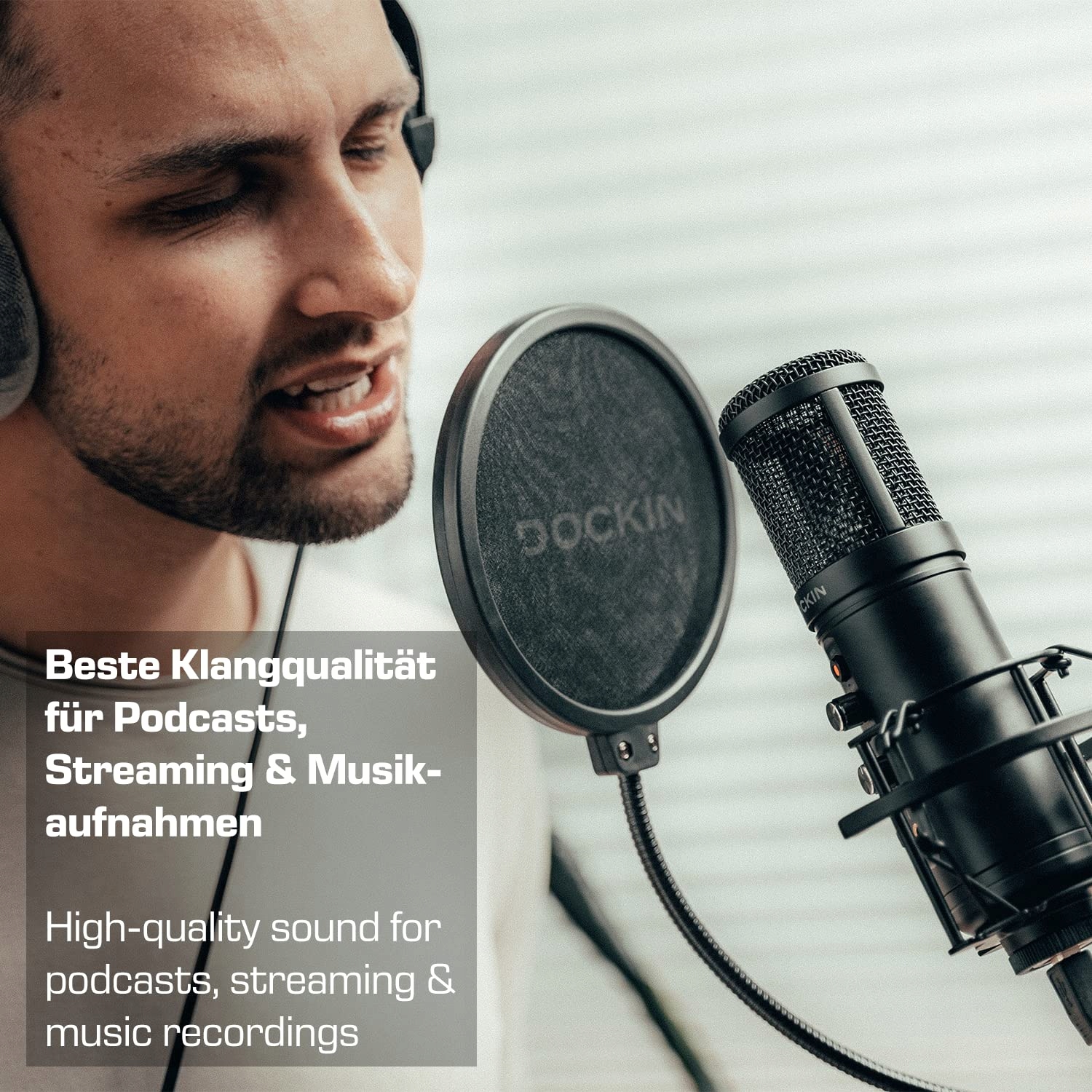 DOCKIN MP2000 Mikrofon USB Do PC Gaming Podcast Streaming Nagrywanie — miniatura 5