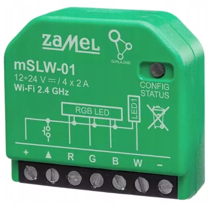 Mini sterownik LED RGB WIFI, dopuszkowy, Zamel SUPLA mSLW-01 Seria SUPLA