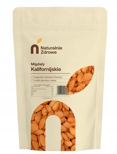 Kalifornské Mandle celé 1 kg Naturalnie Zdrowe