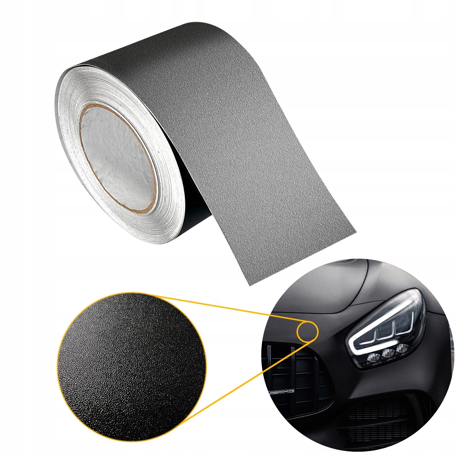 Pásek na prahy Černý Mat Struktura Fólie Samolepicí Dechroming