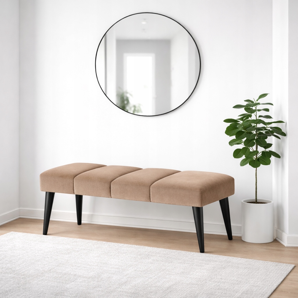 Čalúnená lavička, lavička do predsiene 80 cm, sedadlo v štýle loft