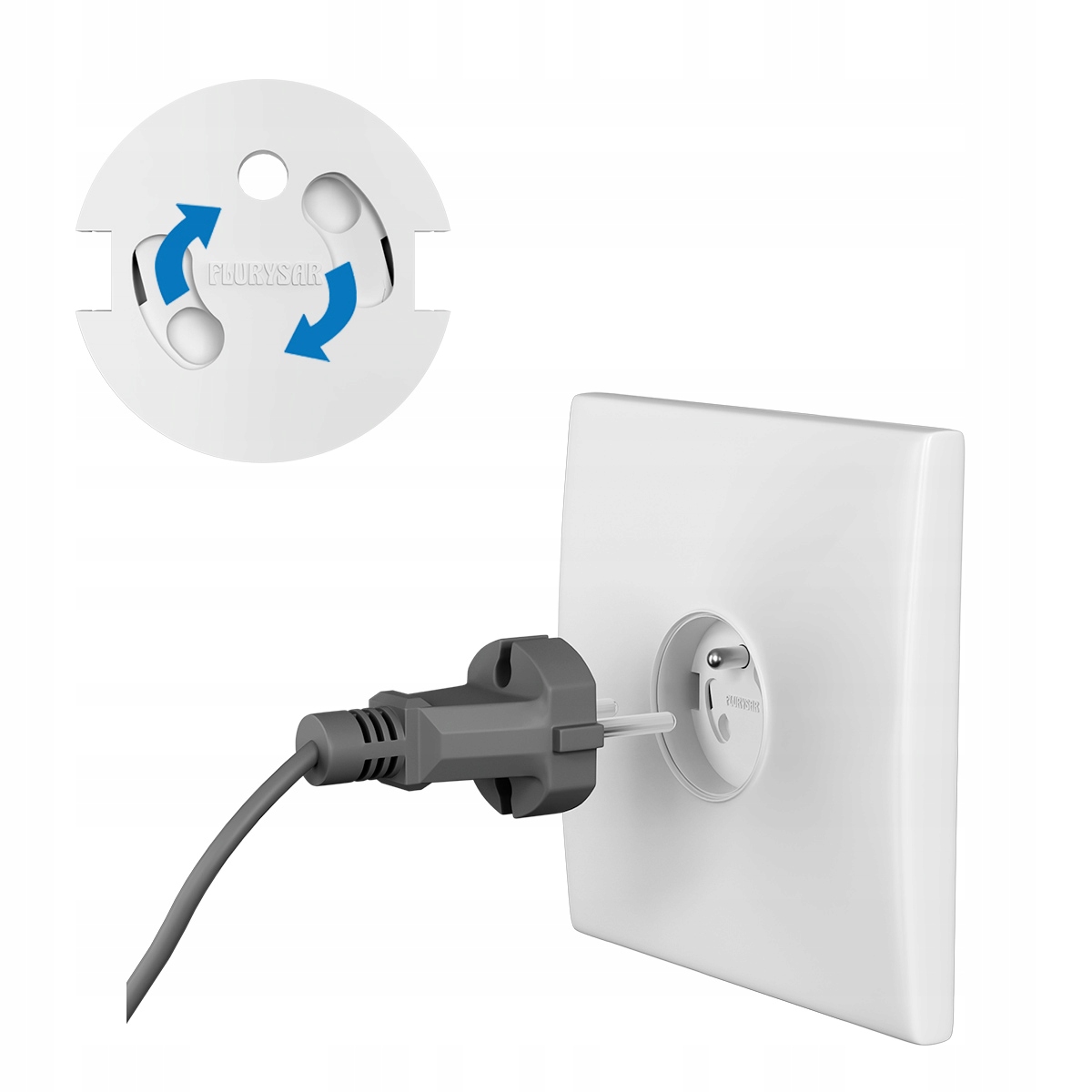 ZABEZPIECZENIE GNIAZDEK ZAŚLEPKI DO KONTAKTÓW BLOKADA OCHRONNA 10 sztuk Marka Flurysar