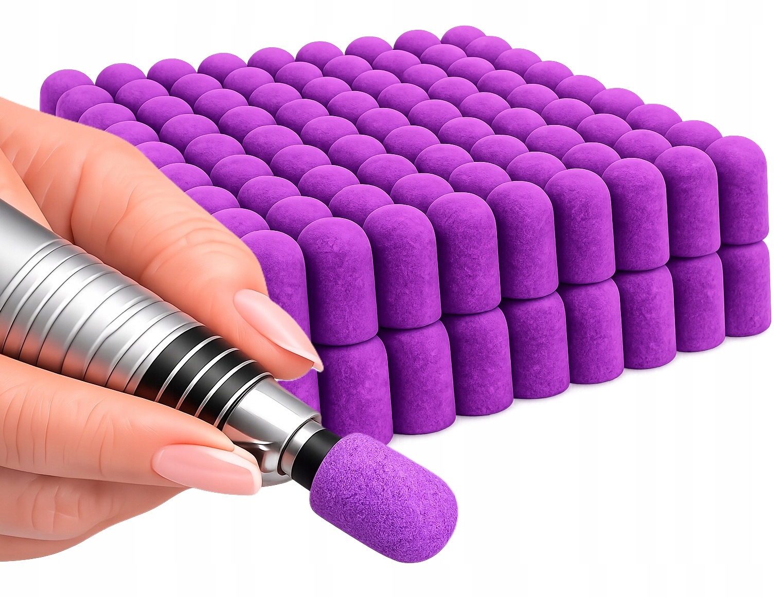 Kapturki Ścierne 7mm/ Nakładki do Frezarki Pedicure Nośnik stopy