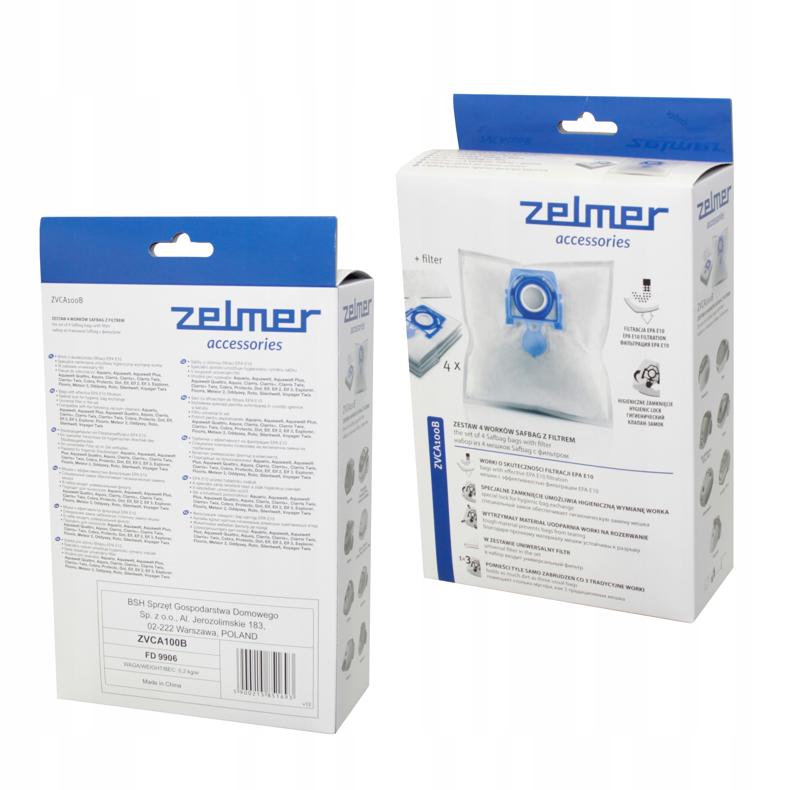 

Worki Odkurzacza Zelmer Safbag 49.4020 ZVCA100B x4