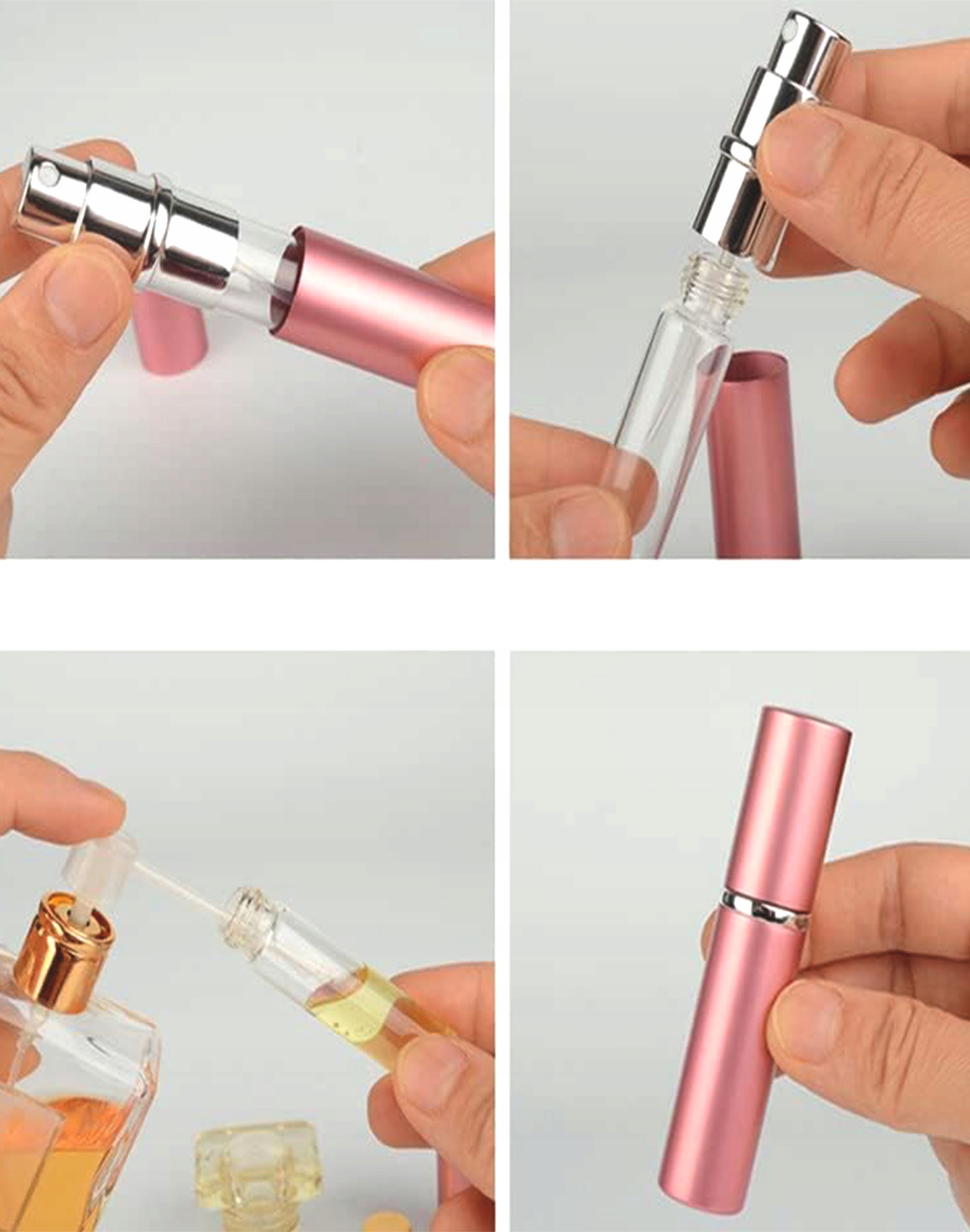 ATOMIZER PODRÓŻNY DO PERFUM FIOLKA 10ml CZERWONY BUTELKA NA PERFUMY Kod producenta Perfumetka pojemnik do perfum