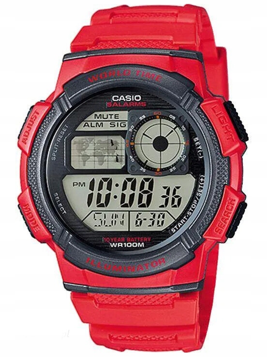 Pánské Hodinky Casio AE-1000W 4AV (zd073c) World Time Box Gravírování