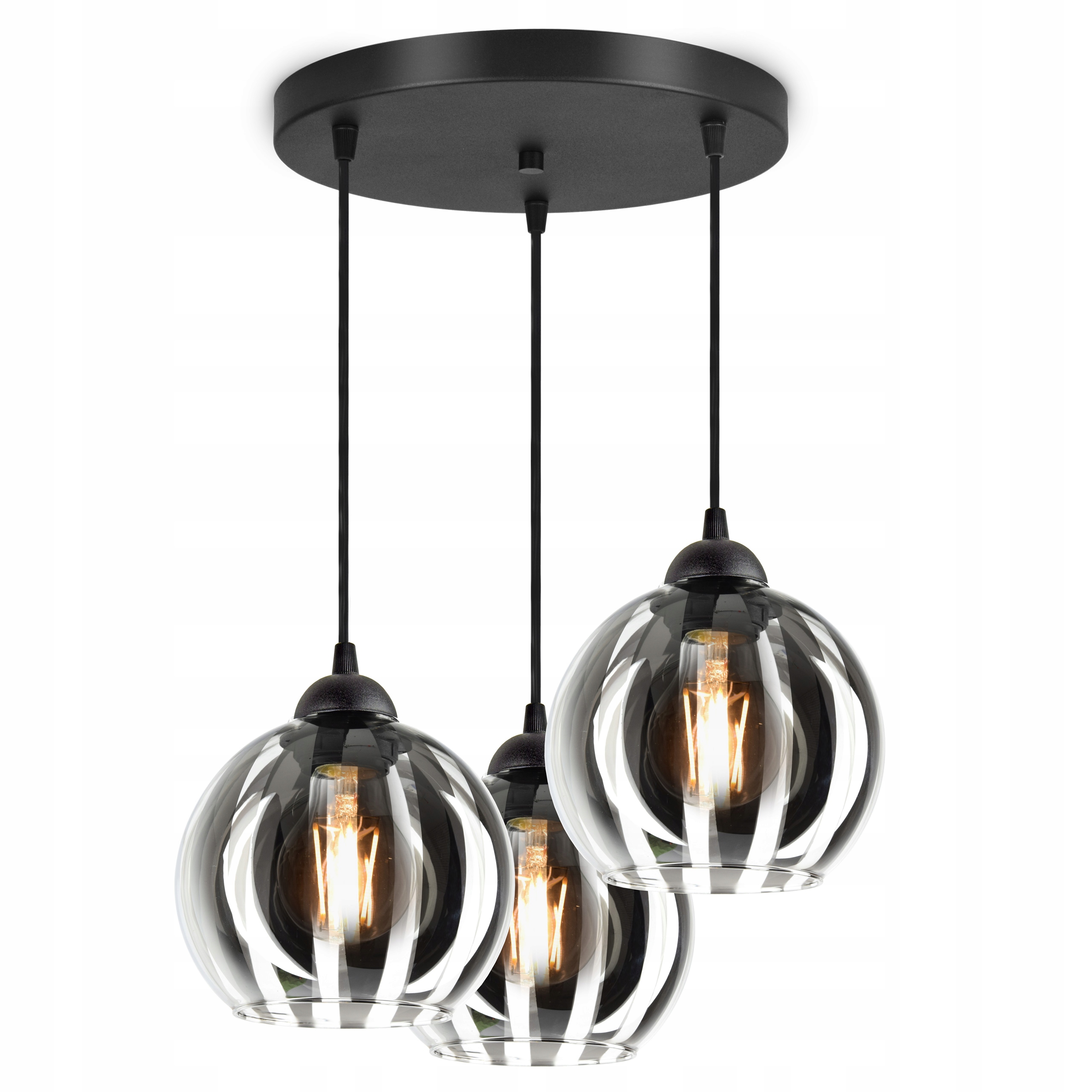 

Lampa Sufitowa Wisząca Żyrandol Szklane Kule Led