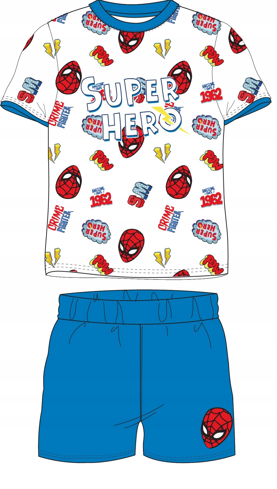

Piżama krótki spodenki licencja Spiderman- 134