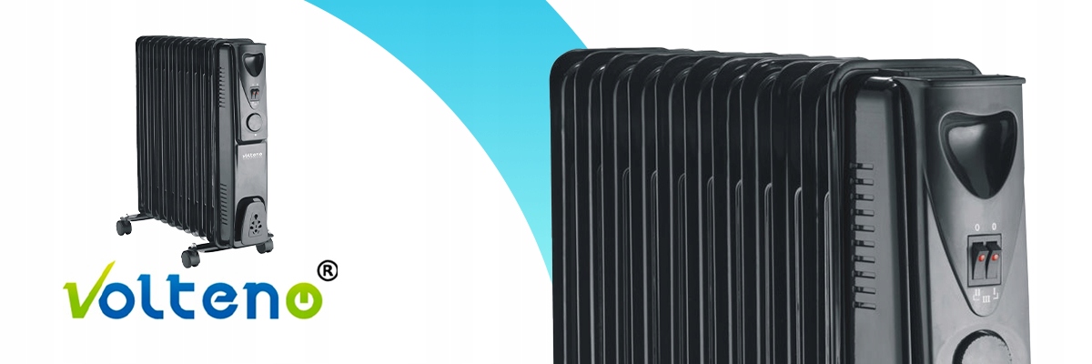 GRZEJNIK OLEJOWY ELEKTRYCZNY TERMOSTAT 2500 W 11 ŻEBEREK Szerokość 55 mm