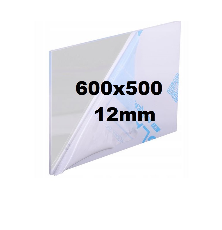Pleksi /plexi Pleksa Plexa Bezbarvá na míru 600x500x12 mm Akrylová Deska
