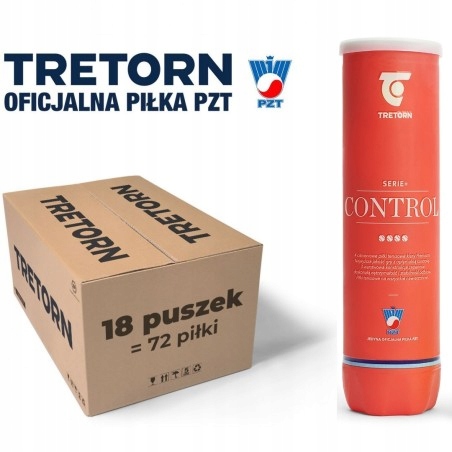 Tenisové míčky Tretorn Serie+ Control Karton 18 Plechovka Originální