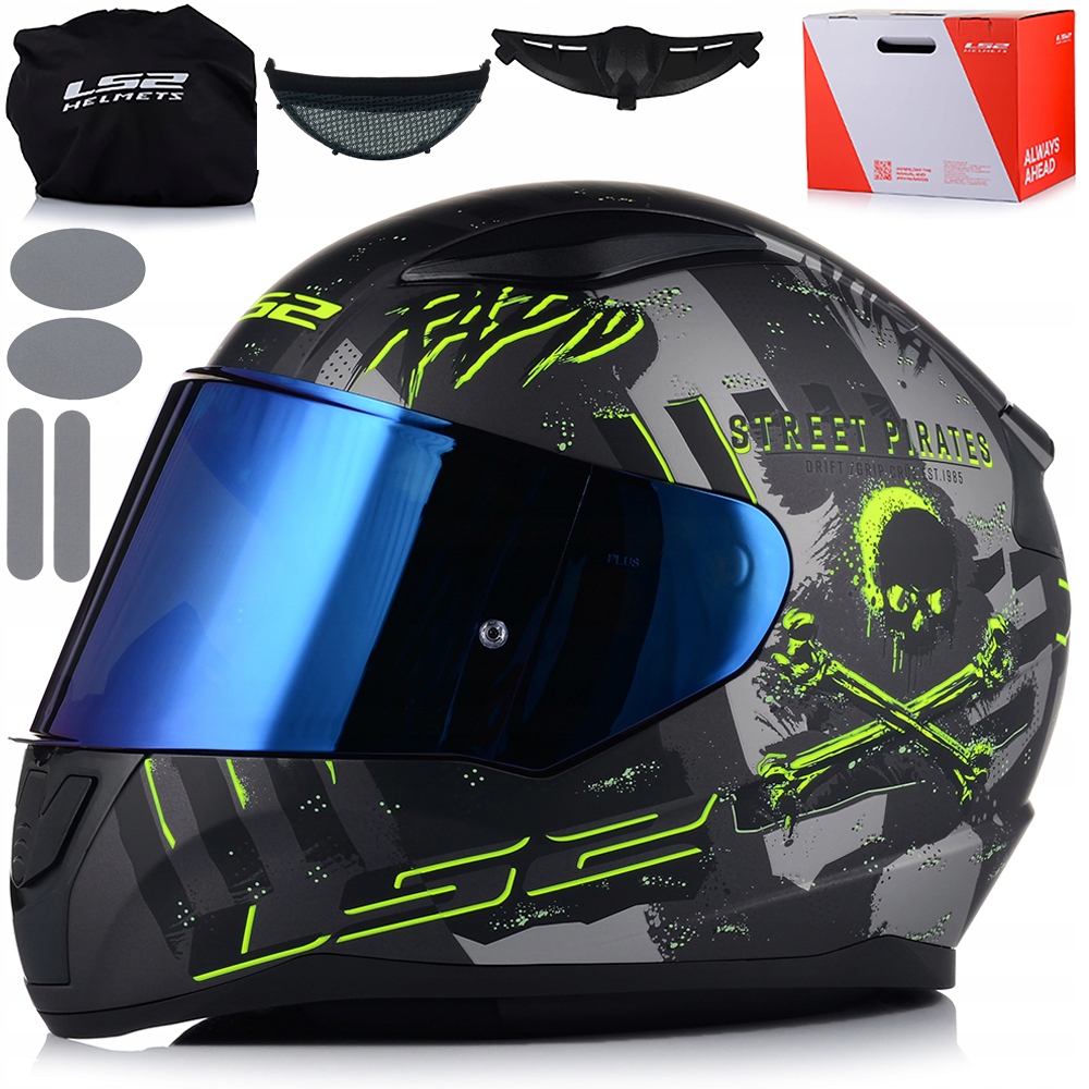 Motocyklová Prilba LS2 FF353 Rapid II Pirates Ece 22.06 Modré Sklo