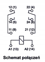 Przekaźnik RELPOL R2M 48V DC Symbol R2M 48V