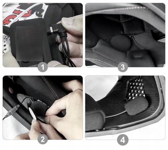 ZESTAW SŁUCHAWKOWY Z MIKROFONEM INTERKOM EJEAS V6 PRO KASK MOTOR MOTOCYKL Parowanie z interkomem innej marki nie