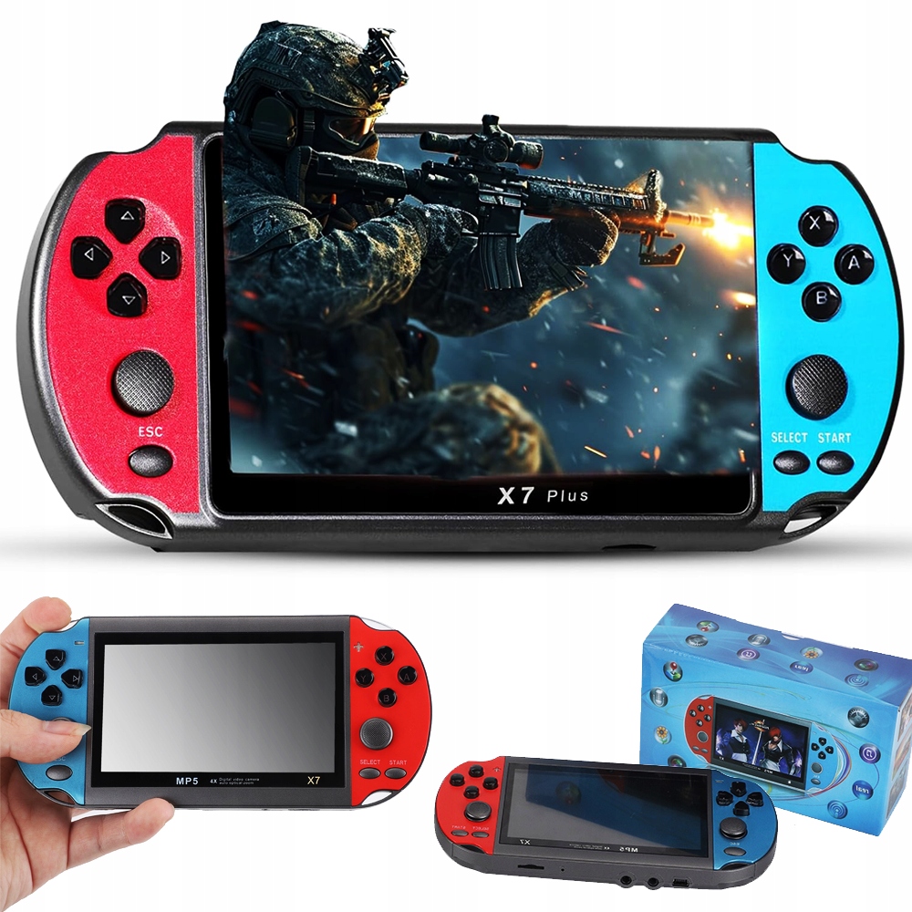 Elektroniczna Konsola Do Gier 4,3 Cala Klasyczne Gry Podwójny Joystick