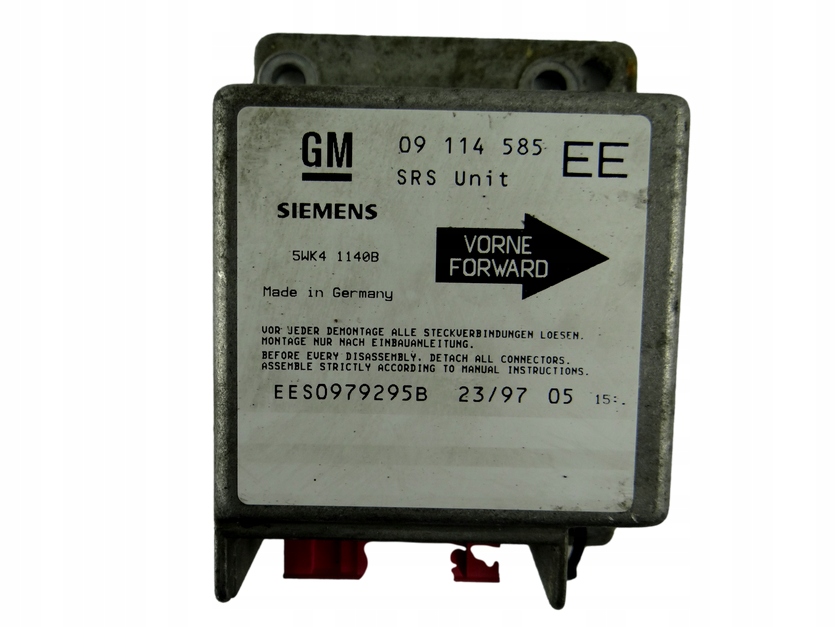 modulo SENSOR airbag GM OPEL CORSA B 09 114 585