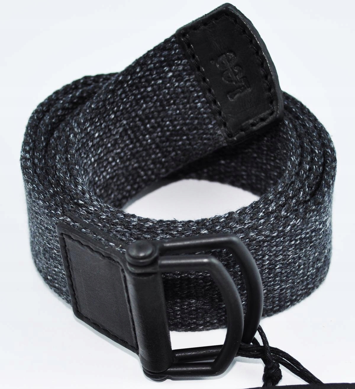 

Lee pasek grey leather Webbing D Reing Belt 95