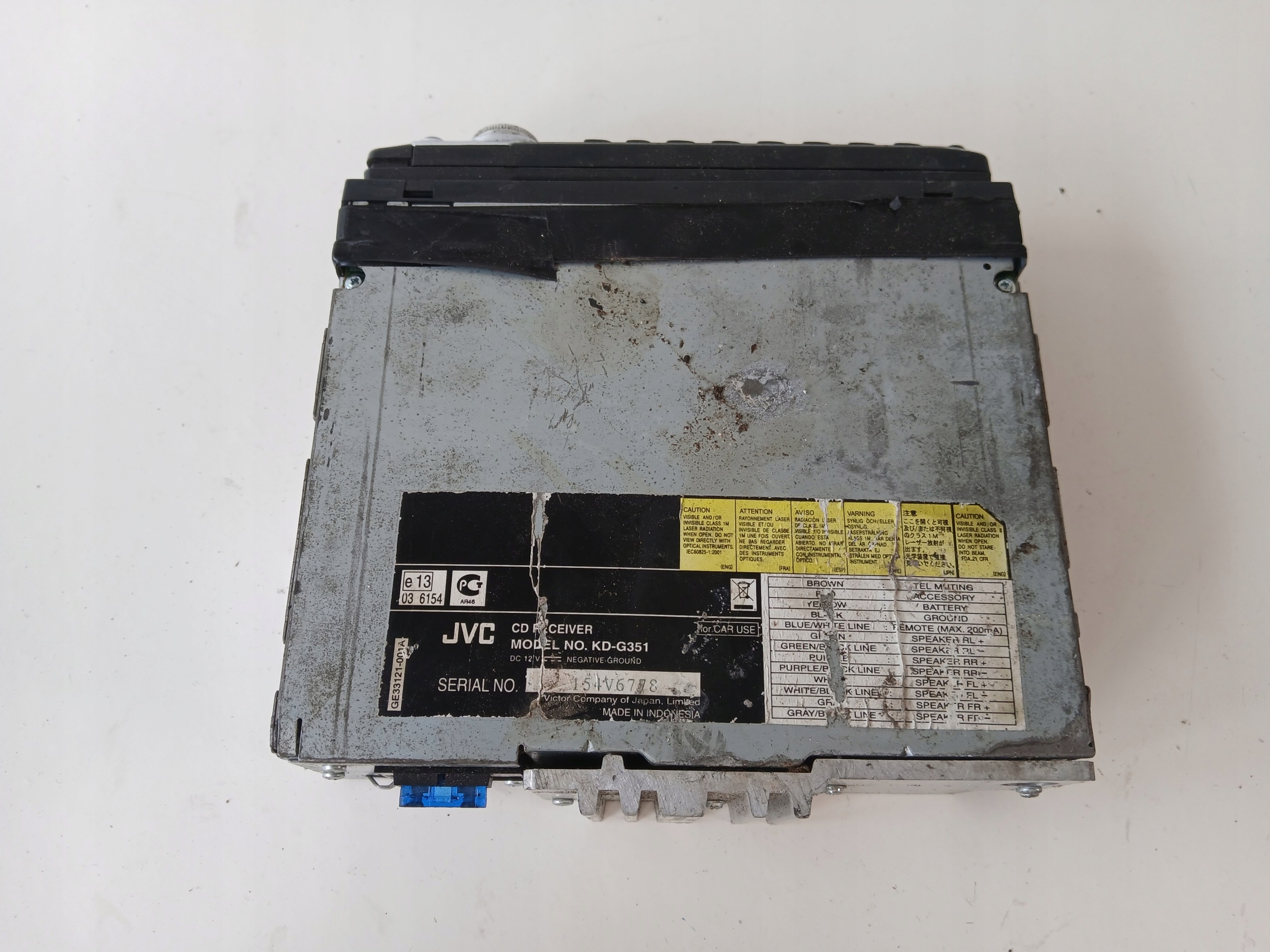 JVC KD-G351 radio RADIO CD