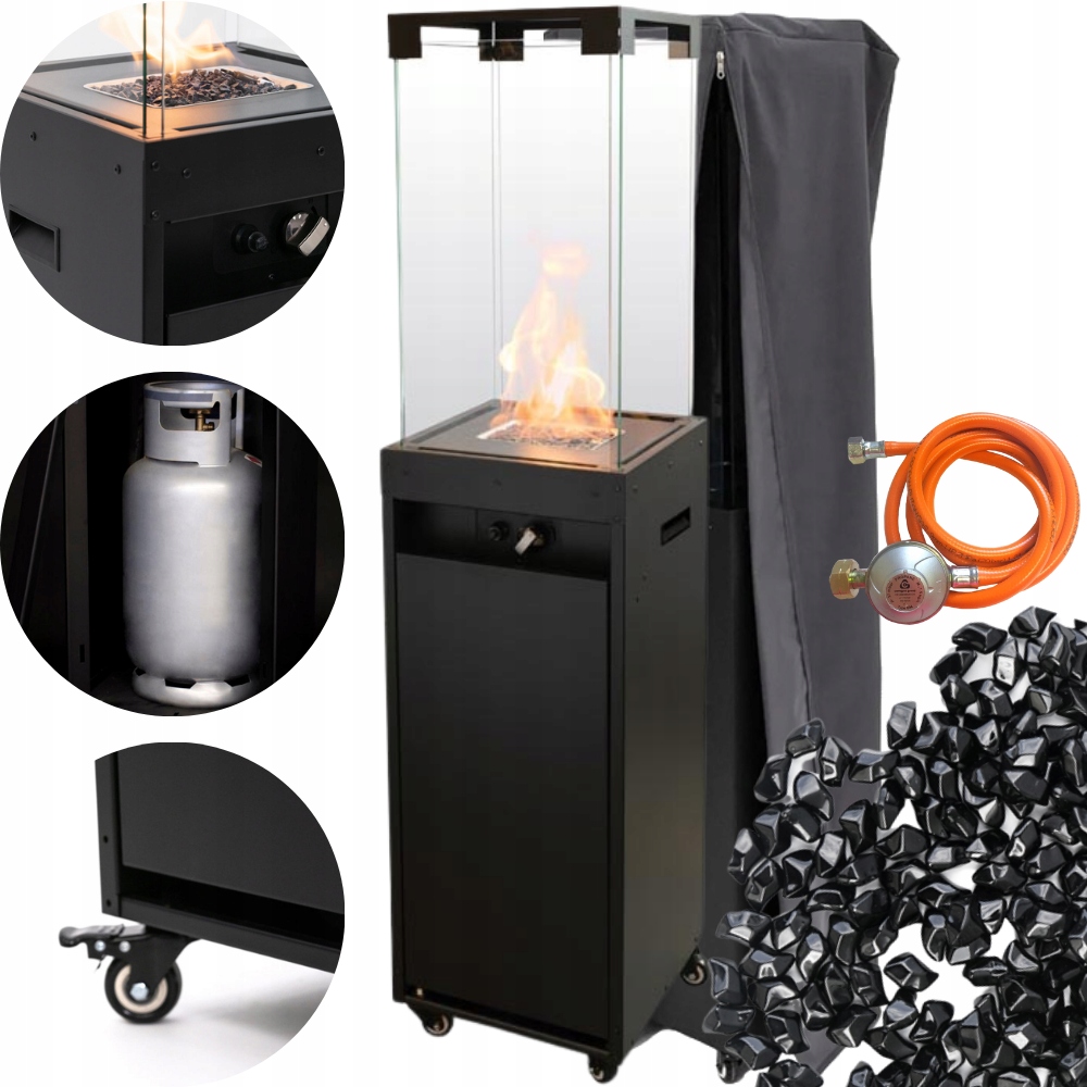 Vykurovací dáždnik Záhradný ohrievač Planika Faro 8 kW s krytom