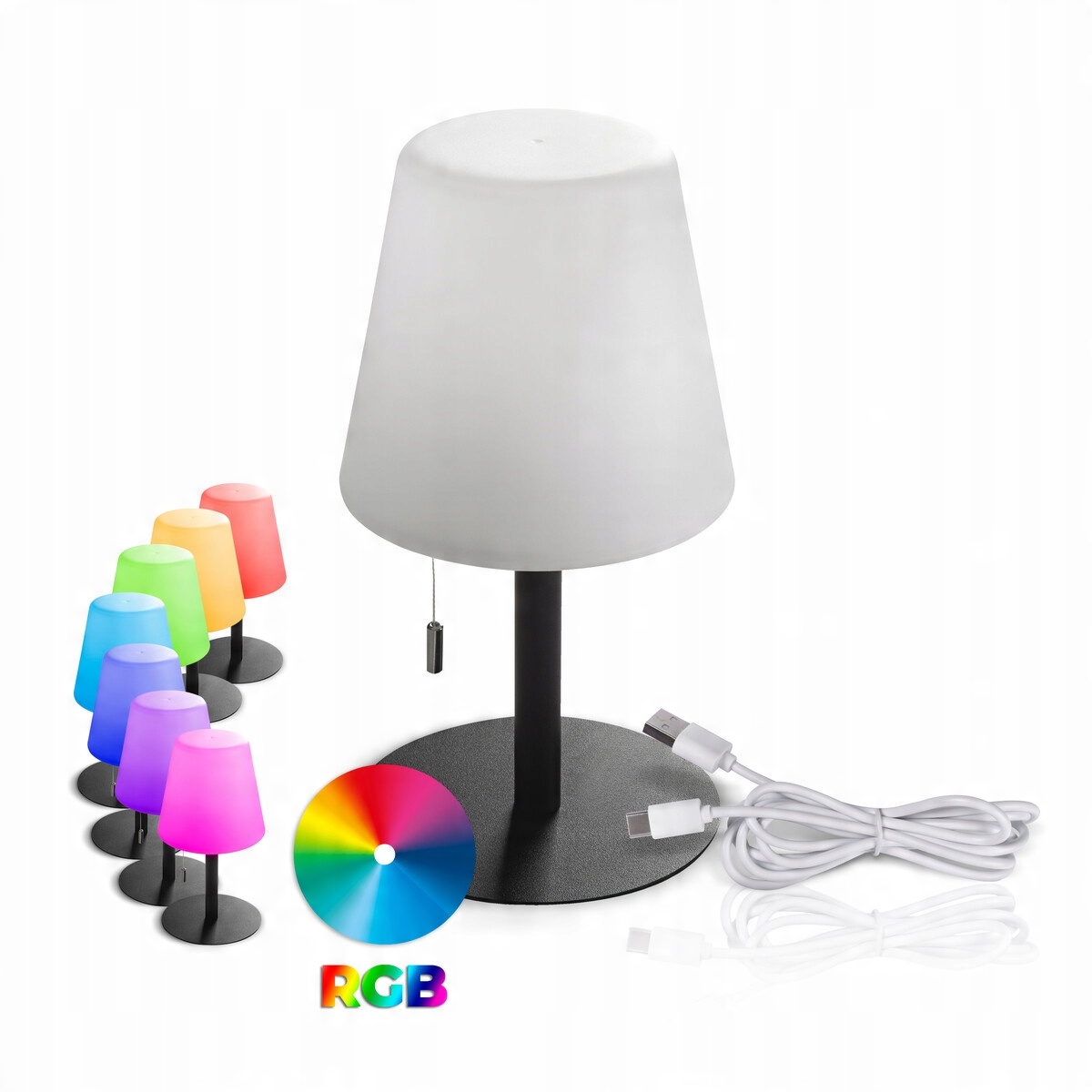 

Lampa stołowa nocna Unila Led IP44 Rgb Usb bateria