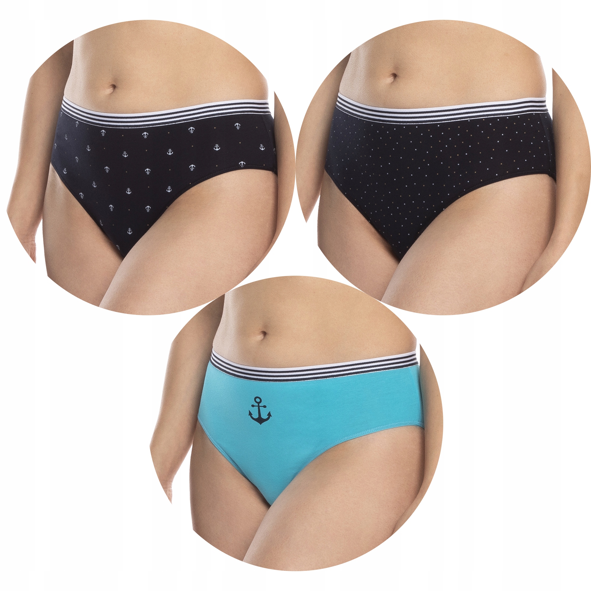 

3x Lama Majtki Damskie Bawełniane 2XL