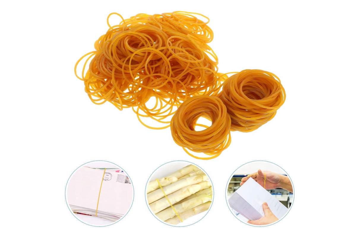 GUMKI RECEPTURKI WYTRZYMAŁE 100G KOLOR BEŻOWY Marka Office Essentials