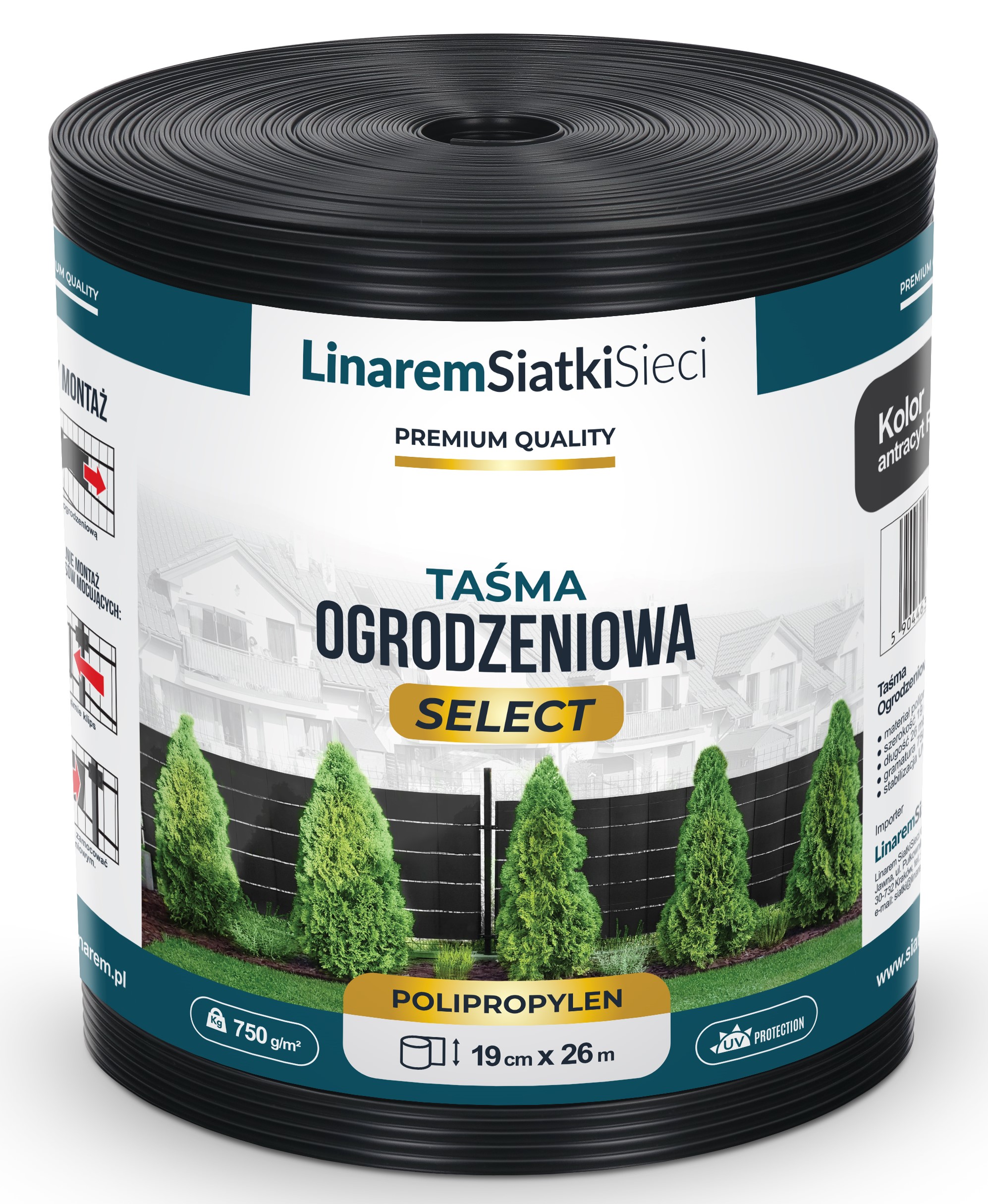 

Premium Taśma Ogrodzeniowa 1,2MM Na Panele Grafit
