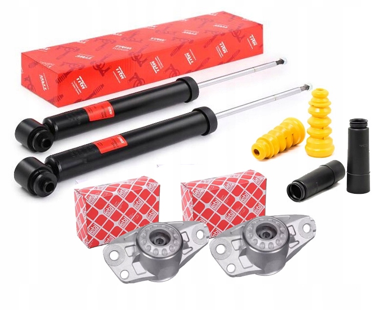 TRW PODUSZKI FEBI TYŁ TYLNE ODBOJE KOMPLET PASSAT B5 B6 GOLF 6 7 OCTAVIA 2