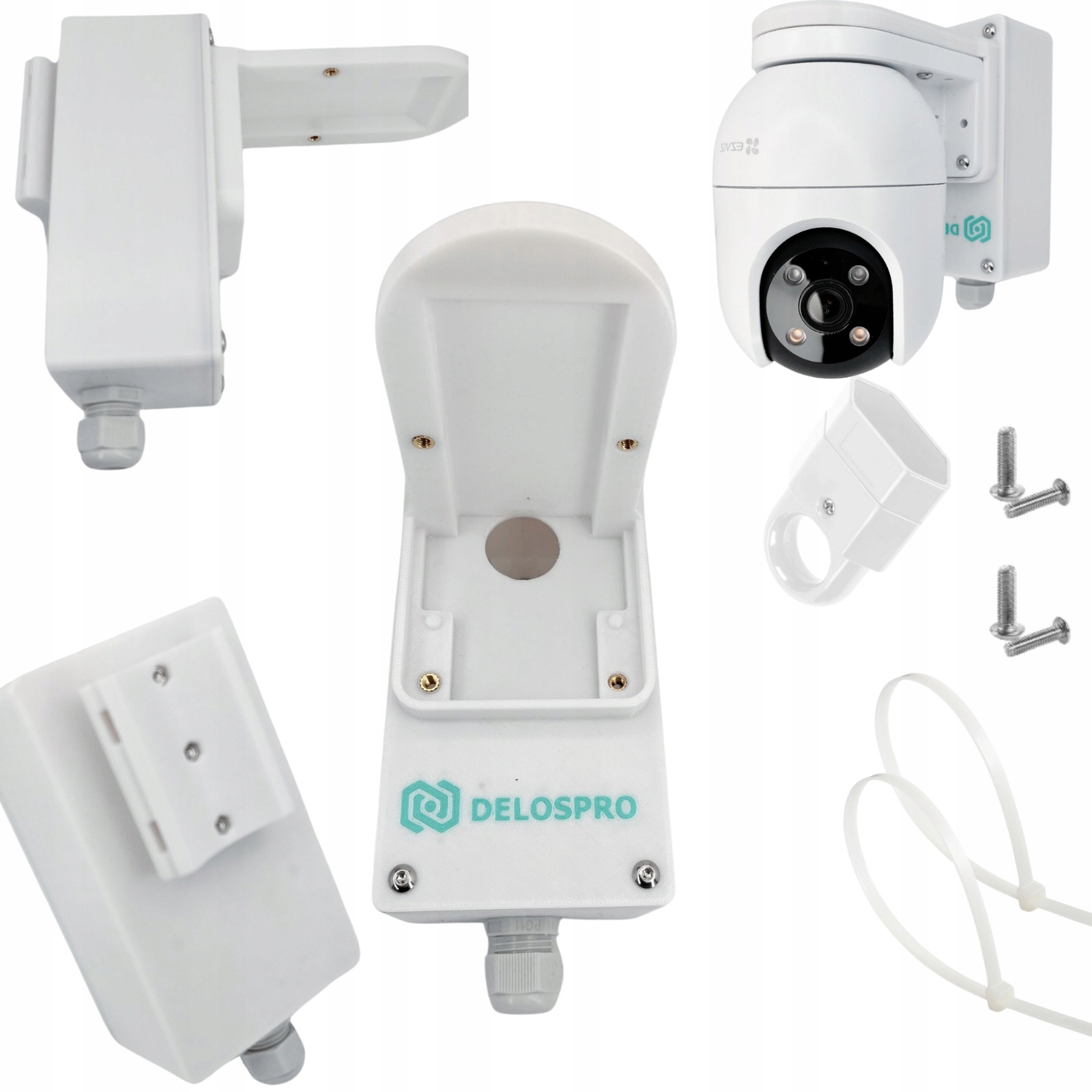 Puszka Z Uszczelką Montaż Obejma Rynna Lub Słup Do Kamery Ezviz C8C 2K