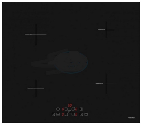 Płyta Indukcyjna Vestfrost VI-64TT0N10BK Booster Childlock Timer 230/400V