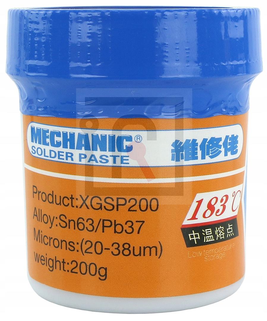 

183°C Pasta Lutownicza Płynna Cyna Mechanic 200g