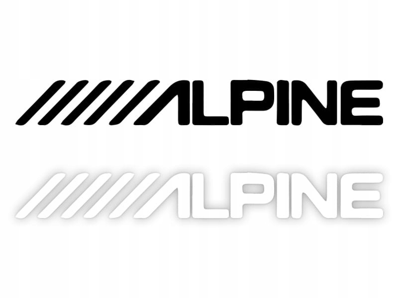 ALPINE - Naklejka na samochód na auto KOLOR