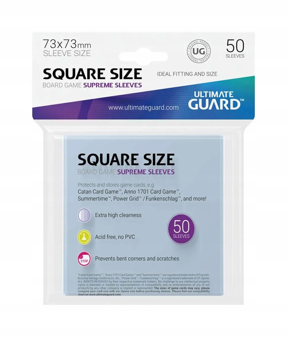 Supreme Sleeves x50 Koszulki Ultimate Guard Square