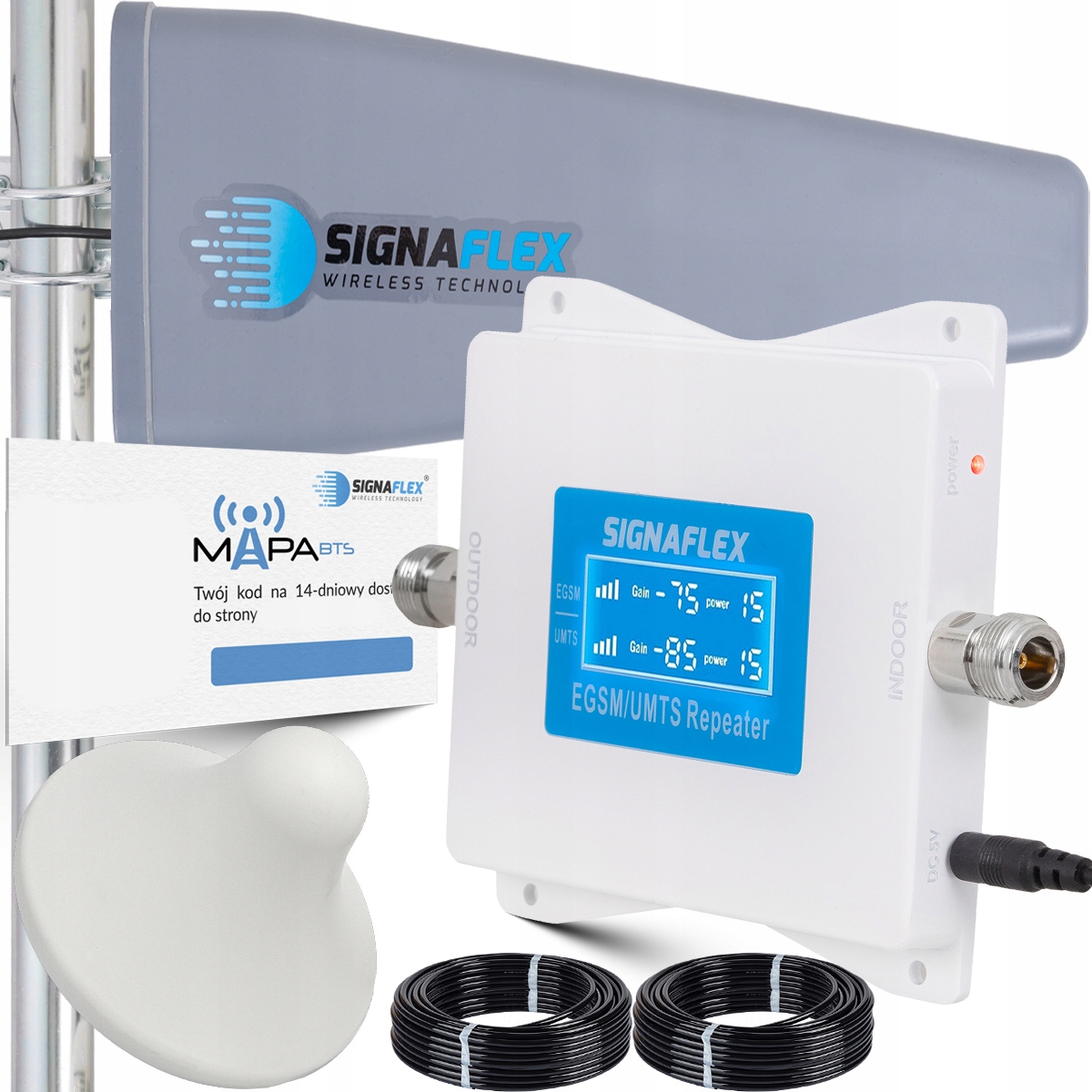 Sada Zosilňovač Egsm/umts White LS-EGW1 T2 23dBi 10 m 1x