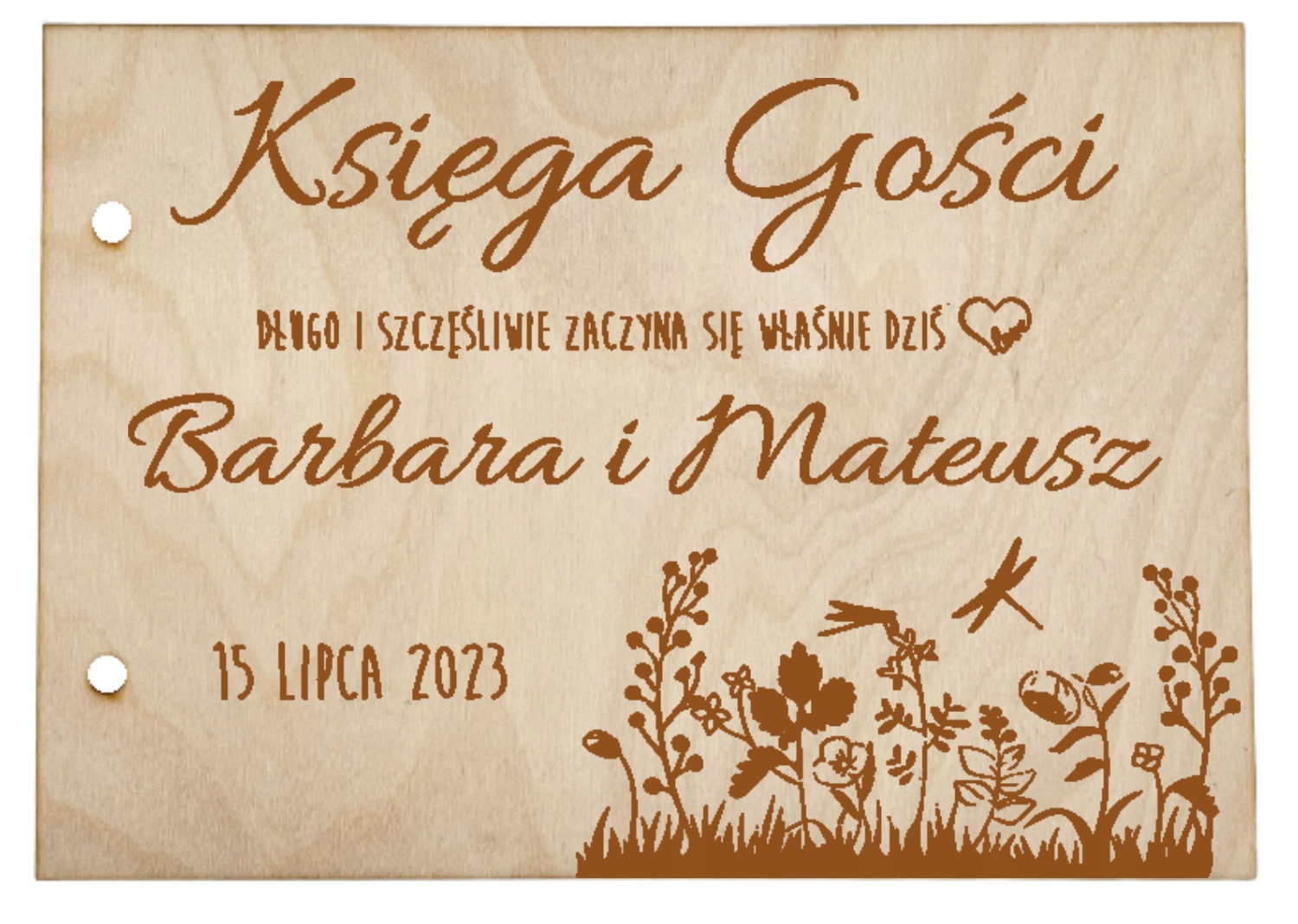 

Księga gości ślubnych Para Młoda Wesele Grawer