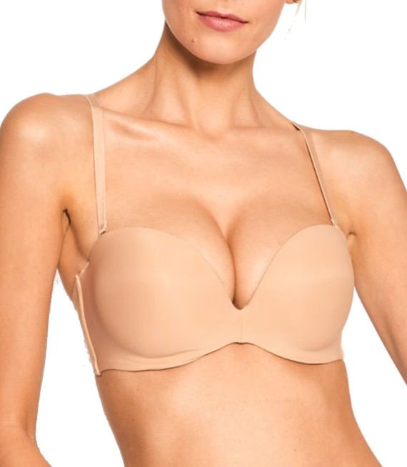 Podprsenka bardotka balkonetka push-up béžová Triumph Stepy Soft 01 Wdp 85A