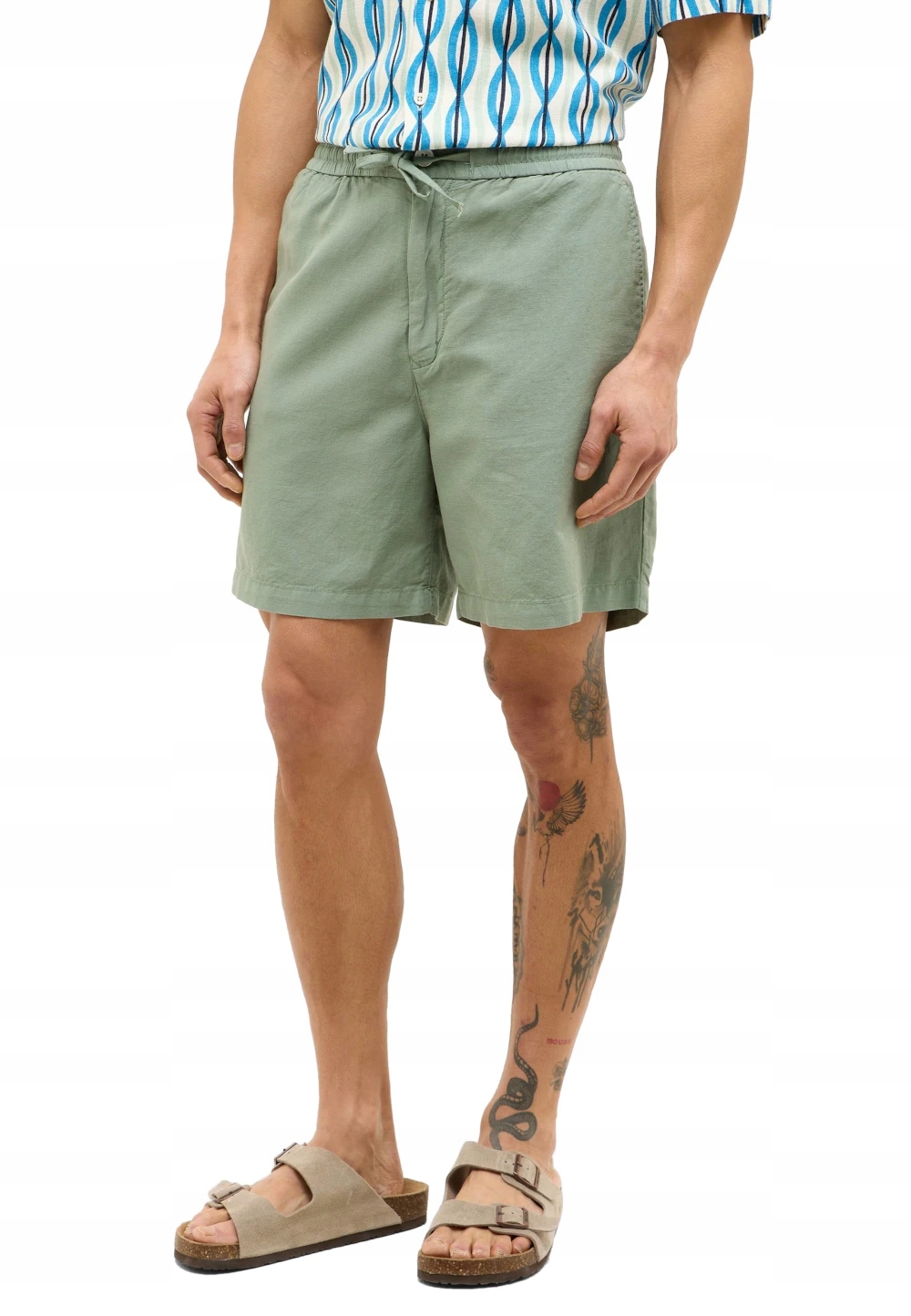 Mustang pánské kraťasy krátké kraťasy kalhoty volné mátové zelené 33